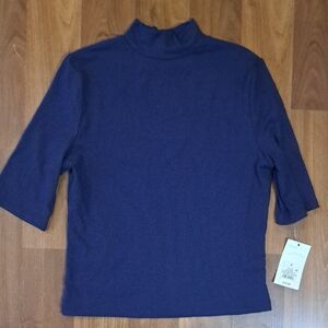 A New Day Deep Blue Ribbed Top